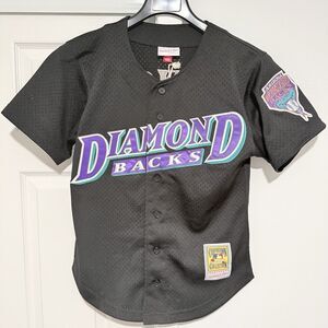 Mitchell & Ness Randy Johnson Diamondbacks Mesh BP Jersey Black Men’s Size S
